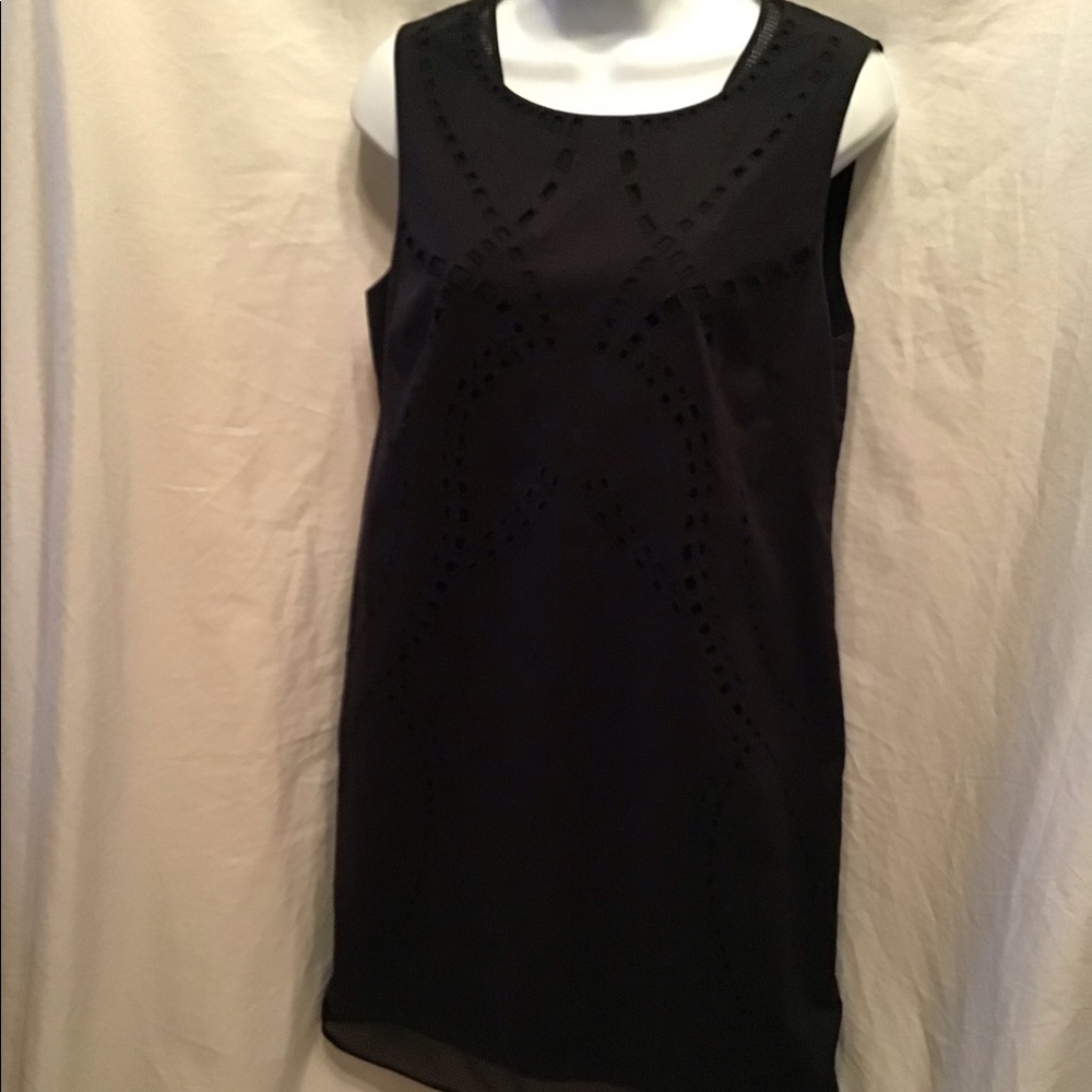 T. Tahari LBD w/ eyelet & mesh, EUC, fully lined